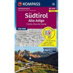 Carte cycliste n° F3420 - Tyrol du Sud, Trente & Riva del Garda (lot de 4 cartes) Kompass