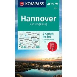 Carte de randonnée n° 848 - Hanovre & environs, lot de 2 cartes (Allemagne) Kompass