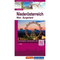 Carte routière - Basse-Autriche, Vienne, Burgenland Hallwag - carte régionale