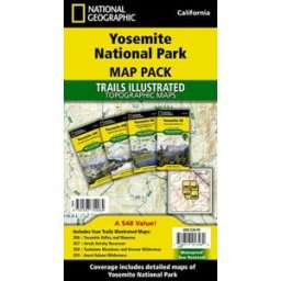 Carte du parc national de Yosemite et randonnées d'une journée (lot de cartes) National Geographic