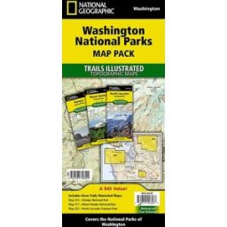Cartes des sentiers des parcs nationaux de Washington, n° 3216, 217, 223 (lot de cartes) National Geographic