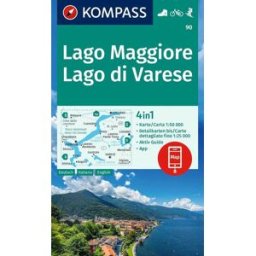Carte de randonnée n° 90 - Lac Majeur & lac de Varèse Kompass