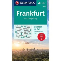 Carte de randonnée n° 828 - Frankfurt & environs 2-set + Naturführer (Allemagne) Kompass