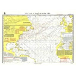 National Geographic Historic POD 1903 Carte pilote de l'océan Atlantique Nord (carte)