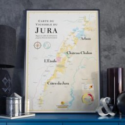 La carte des vins Affiche - Carte des vins du Jura - 50 x 70 cm