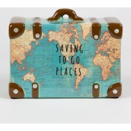Tirelire style vintage - Design "Autour du Monde" Sass & Belle