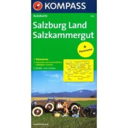 Carte de randonnée n° 334 - Salzburg Land, Salzkammergut panorama + carte routière (Autriche) Kompass
