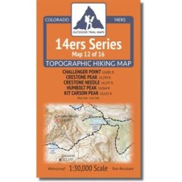 Colorado 14ers Map Series 12 of 16 - Challenger, Crestone, Crestone Needle, Humbolt, Kit Carson Outdoor Trail Maps LLC