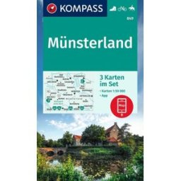 Carte de randonnée n° 849 - Münsterland 3-set (Allemagne) Kompass