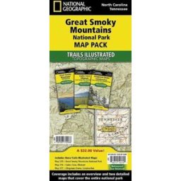 Cartes de randonnée - Great Smoky Mountains National Park (North Carolina, Tennessee), n° 229, 316, 317 (lot de cartes) National Geographic