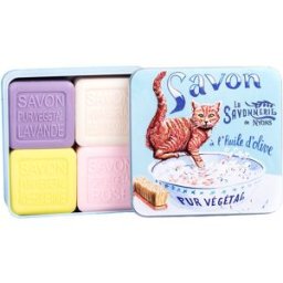 La Savonnerie de Nyons Boite Métal "Chat Roux" & Savons