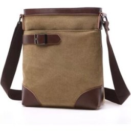 INF Sac bandoulière en toile pour femme, sac à bandoulière décontracté Kaki