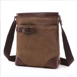 INF Sac bandoulière en toile pour femme, sac à bandoulière décontracté café