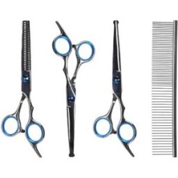 Nobleza Kit De Ciseaux De Toilettage Pour Animaux Silver / Blue 24 x 10 x 3 cm