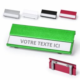 Porte-badge personnalisé Badge Bindel aluminium vert clair