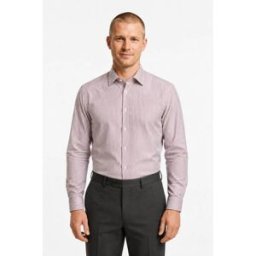 Isacco Chemise Unisexe Nevada Rayure Bordeaux 65% Polyester 35% Coton