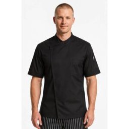 Isacco Veste de chef Homme Dubai Noir 65% Polyester 35% coton