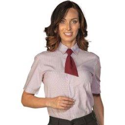 Isacco Chemise Unisexe Nevada Rayure Bordeaux 65% Polyester 35% Coton
