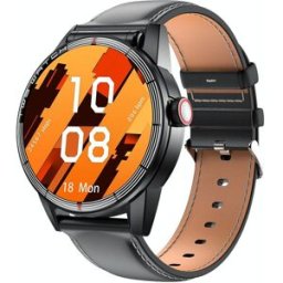 Montre Connectée 2 En 1 Avec Écouteurs Bluetooth Appels Et Suivi Cardiaque Ip68 Bracelet Cuir Noir Yonis