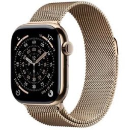 Apple Watch Series 11 Gps + Cellular 42mm Boitier En Titane Or Avec Bracelet Milanais Or
