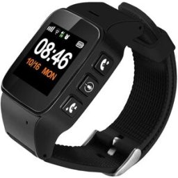 Montre Connectée Gps Senior Étanche Hd Alarme Sécurité Assistance Urgence Noir Yonis