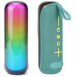 Enceinte Bluetooth Portable Mini Avec Lumières Rgb Et Support Tf U-disk 90db Bleu Yonis