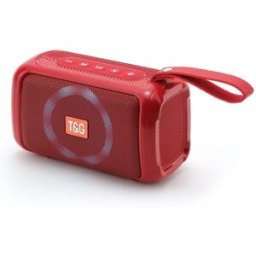 Enceinte Bluetooth Portable Led Étanche Son 360° Support Tf Aux Fm Rouge Yonis