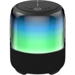 Enceinte Bluetooth Waterproof Led 55w Avec Micro Karaoké Et Lumière Dynamique Noir Yonis