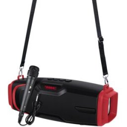 Enceinte Bluetooth Portable 5.0 Avec Micro Pour Karaoké Extérieur Puissance 10w Autonomie 4h Rouge Yonis