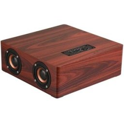 Enceinte Bluetooth Bois Puissante Et Stable Avec Support Carte Tf Et Aux 3.5mm Rouge Yonis