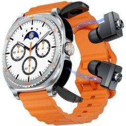 Montre Connectée De Sport 2 En 1 Avec Écran 1.53 Pouce Et Écouteurs Bluetooth Argent Yonis