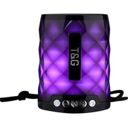 Mini Enceinte Bluetooth Portable Lumineuse 5w Autonomie 2h Radio Fm Usb Sd Noir Yonis