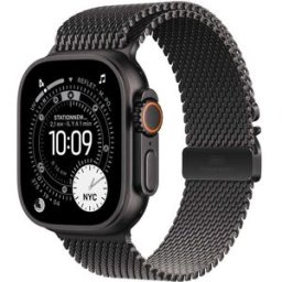 Montre Connectée Apple Watch Ultra 3 Gps Cellular 49 Mm Titane Noir Bracelet Milanais Small