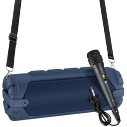 Haut-parleur Bluetooth Portable 20w Avec Micro Et Bandoulière Bleu Yonis