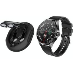 Montre Connectée Bluetooth Haut De Gamme Avec Écouteurs Intégrés Et Nfc Noir Yonis