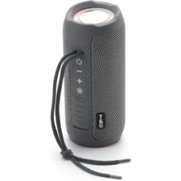 Enceinte Bluetooth Portable Étanche Led Autonomie Longue Fm Tf Usb Gris Yonis