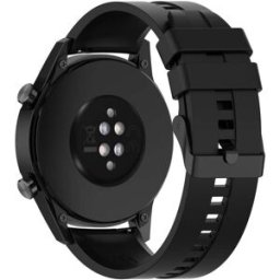 Bracelet Silicone 20mm Samsung Galaxy Watch 42mm/s2 Classic En Noir Cadorabo