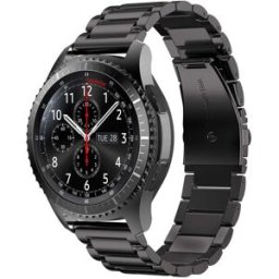 Bracelet Acier Inoxydable 20mm Samsung Galaxy Watch 42mm/s2 Classic Noir Cadorabo