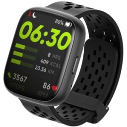 Montre Connectée Sportive Écran 1.83 Pouce Étanche Ip68 Appels Bluetooth Noir Yonis