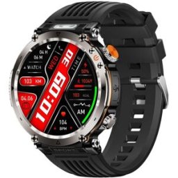 Montre Connectée Sport Étanche Ip68 Avec Écran 1.7 Pouces Et Boussole Noir Yonis