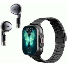 Montre Connectée 2-en-1 Avec Écouteurs Bluetooth Santé Nfc Modes Sport Noir Yonis