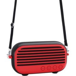 Enceinte Bluetooth Portable 10w Karaoke Avec Micro Et Sangle Haut Parleur Externe Rouge Yonis
