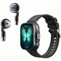 Montre Connectée 2en1 Bluetooth Avec Écouteurs Santé Nfc Sport Smartwatch Noir Yonis