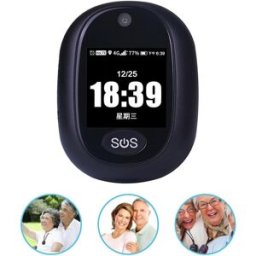 Traceur Gps Étanche 4g Avec Appel Vidéo Et Suivi Santé Écran Tactile 1.3 Pouces Noir Yonis