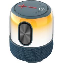 Enceinte Bluetooth Waterproof Led 55w Avec Micro Karaoké Et Lumière Dynamique Bleu Yonis