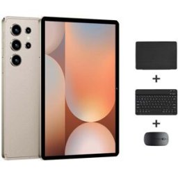 Tablette 10.1 Pouces 4g Lte Android 10 4 Go 32 Go Avec Clavier Souris Étui Or Yonis