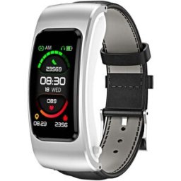 Montre Connectée Avec Écouteurs Amovibles Appels Bluetooth Résistante À L'eau Noir + Argent Yonis