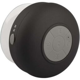 Mini Enceinte Bluetooth Ronde Kit Mains Libres Avec Ventouse Waterproof Noir Yonis