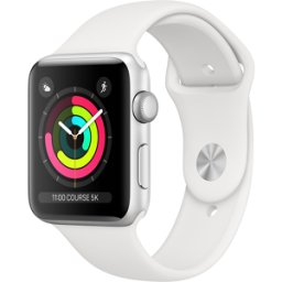 Montre connectée Apple Watch 3 - 42 - Alu argent / Bracelet Sport Blanc APPLE
