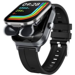 Montre Connectée 2 En 1 Écouteurs Bluetooth Nfc Écran 2.01 Pouces Gris Yonis